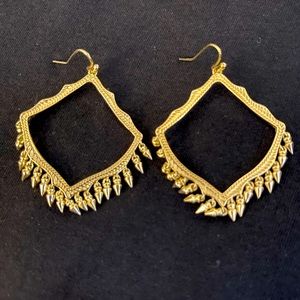 Gold tone Kendra Scott chandelier earrings